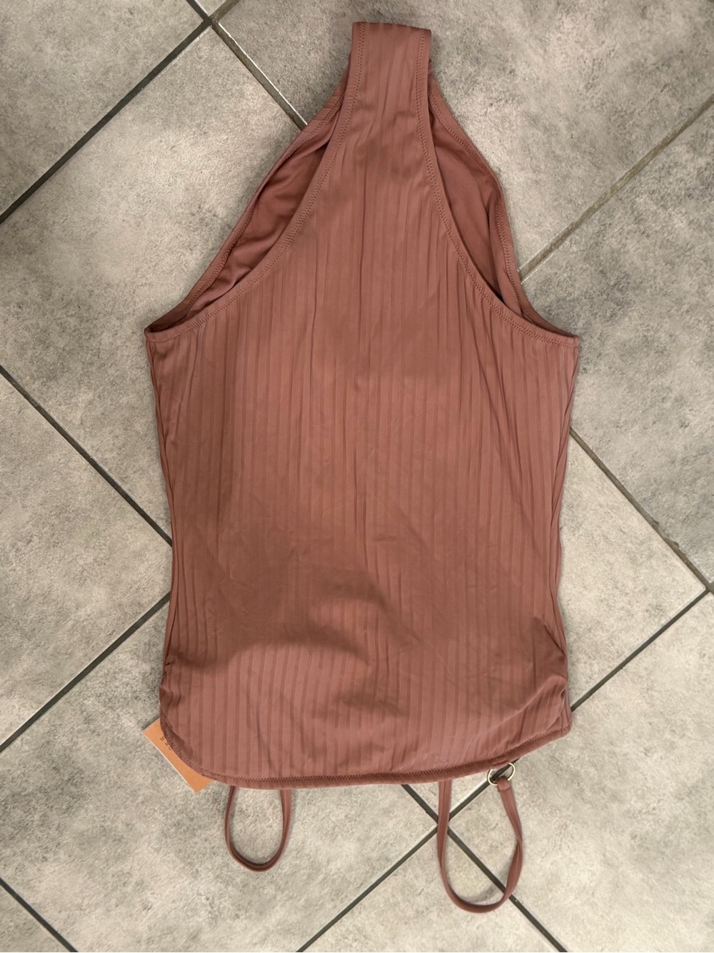 Target Mauve Ribbed Racerback Tank Top